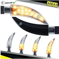 Area1 Blinker Motorrad LED Blinker E-geprüft Set (2 Stück) M8 mit Lauflichteffekt