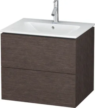 Duravit L-Cube Waschtischunterbau wandhängend Eiche dunkel gebürstet Matt 620x481x550 mm - LC6240072 LC624007272