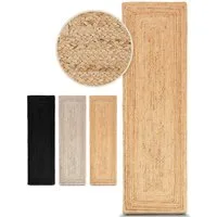 carpetfine Teppich Nele Juteteppich Naturfaser, rechteckig, Höhe: 6 mm, geflochtener Wendeteppich aus 100% Jute, quadratisch und als Läufer