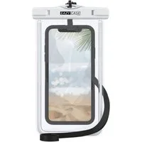EAZY CASE Handyhülle Universale Unterwasser-Tasche für viele Modelle 3,5 - 6,7 Zoll, Unterwasser Taschen Wasser Schutzhülle mit Band Unterwasser Fotos Weiß