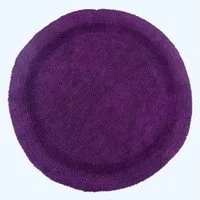 Homescapes Badematte Runde Battematte lila 80 cm aus 100% Baumwolle, Höhe 20 mm, Baumwolle, rund, Φ 80 cm
