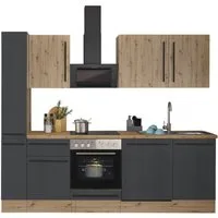 KOCHSTATION Küchenzeile Florida, Breite 250 cm, wahlweise mit E-Geräten,Softclose für Türen/Schubkästen