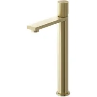 doporro Waschtischarmatur Wasserhahn Bad mit 107 mm Auslaufhöhe Edelstahlgehäuse Fino-01 Hochwertiger Edelstahlkörper mit PVD-Beschichtung