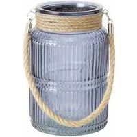 BOLTZE GRUPPE GmbH Windlicht BOLTZE Windlicht Sunio graublau Ø13,5x21cm