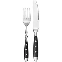 GRÄWE Besteck-Set GRÄWE Dessertbesteck Nürnberg, 12-teilig, 6 Personen, Edelstahl, schwa, Edelstahl 18/0