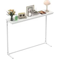 JEOBEST Konsolentisch Beistelltisch, Schmaler Sofatisch, Kleiner Ausstellungstisch, (1-St.Flurtisch,Stahlrahmen) 100x24x80cm für Kleinen Raum,Eingang,Flur