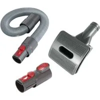 Trade-Shop Reinigungs-Set 3in1 passend für Dyson V6, V7, V8, V10, V11, V12, V15, DC21, DC22, (3-St), Set bestehend aus Saugschlauch, Tierhaarbürste und Steck-Adapter