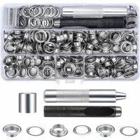FELIXLEO Schutzplane 100er Ösenzange Set 10mm Metall Ösen Werkzeug für Stoff Leder Planen (100-St)