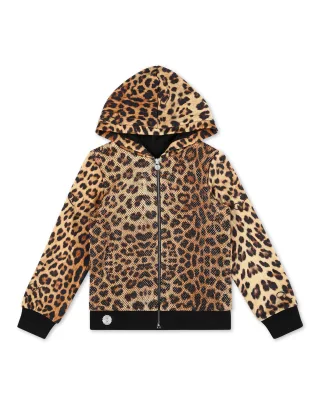 Kapuzen-Sweatjacket Leopard