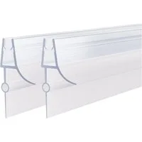 Boromal Duschdichtung für 7-8mm Glas 2 / 4 Stück Wasserabweiser Ersatzdichtung Schwallschutz, L: 100 cm, (2-St., für Glastür Duschtür Duschkabine), mit zwei Lippen