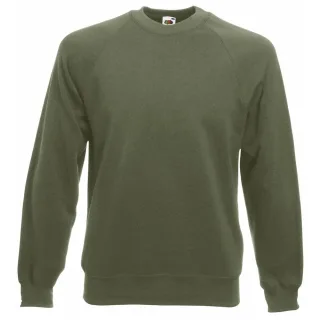 Fruit Of The Loom Herren Raglan-Ärmel Belcoro® Sweatshirt (Klassisch Olive)
