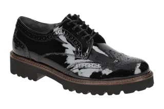 Gabor 05.244 Schwarz (Cognac) Echtleder Schn?r-Halbschuhe with Best Fitting T...