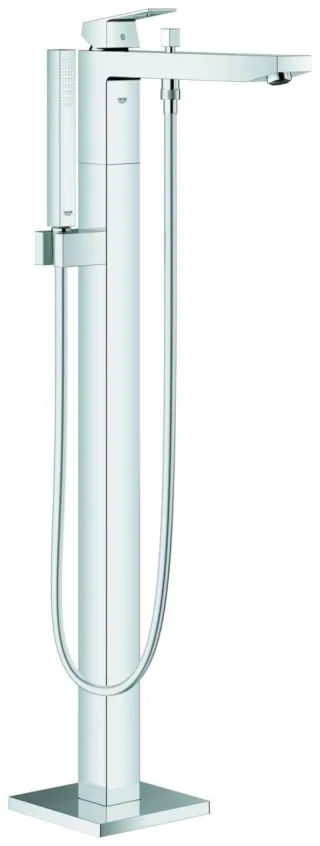 Grohe EH-Wannenbatterie Eurocube 23672 Fertigmontageset Bodenmontage chrom, 23672001 23672001