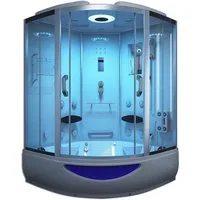 HOME DELUXE Dampfdusche EXCLUSIVE - Weiß, BxT: 150x150 cm, Einscheibensicherheitsglas, inkl. Radio, Regendusche und komplettem Zubehör, Dampfsauna, Badewanne, Whirlpool, Dusche