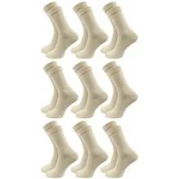 GAWILO Diabetikersocken für Damen - Ohne Gummibund - Ohne drückende Naht - Extra weit (9 Paar) Venensocke mit hohem Anteil Baumwolle sorgt für angenehmes Fußklima