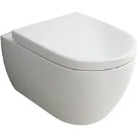 Alpenberger Tiefspül-WC - Spülrandloses WC - Toilette mit WC Deckel - Hänge WC, Wandmontage, Abgang waagerecht, Wand WC Set Passend Geberit, Kloschüssel Spülrandlos - WC Deckel mit Absenkautomatik - Made in EU