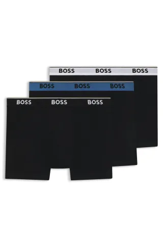 BOSS Menswear Black - BoxerBr 3P Power Black - Gr. - M