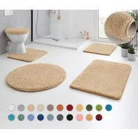 Kleine Wolke Badematte RELAX, Badvorleger, Badezimmer Teppich, Höhe 30 mm, rutschhemmend beschichtet, fußbodenheizungsgeeignet, Polyacryl, WC-Deckelbezug, WC-Deckelbezug, Badteppich, meliert, rechteckig, rund & als Set erhältlich