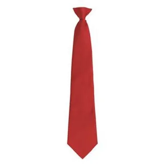 Premier Mens Fashion "Farben" Arbeit Clip auf Krawatte (rot)