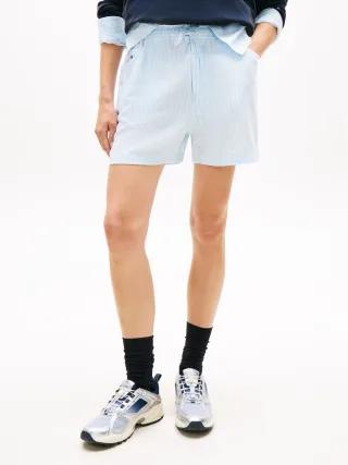Tommy Jeans (PVH Group) - TJW ESSENTIAL LINEN SHORTS Light Powdery Blue - Gr. - XL