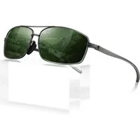 LuxusKollektion Sonnenbrille Sonnenbrille Herren Polarisiert UV400 Gunmetal Rahmen Grün G15
