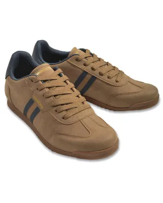 Lambretta Tackle Herren Sneaker in Taupe/Navy