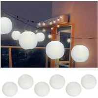 CEPEWA Lampion Papierlampion 6er Set Papier Ø35cm weiß Laterne Lampion Ballon Deko