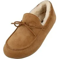 Haflinger Lammfellclog Mokassin Yumah Hausschuh aus Leder unisex Hausschuh