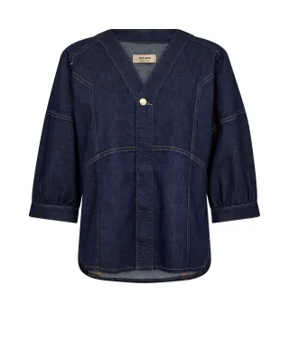 MOS MOSH - MMBari Crispy Shirt dark blue - Gr. - S