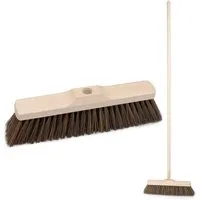 Prima-Online Staubbesen Holz Besenkopf Hausbesen 22 mm Gewinde, mit Stiel, Breite: 30 cm