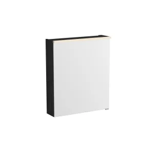VitrA New Metropole Edge LED-Spiegelschrank mit 1 Spiegeltüre Türanschlag links 60 x Schwarz,67202 67202