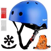 Alsterwell Kinderhelm Kinder Fahrradhelm EN1078 CE Certified, Verstellbarer Kinnriemen, 3D DIY & Reflektierende Aufkleber, Sporthelm für Roller & Inlineskates