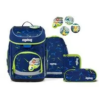 ergobag Schulranzen cubo Set (5-tlg., 5-teiliges Set), größenverstellbares Rückensystem