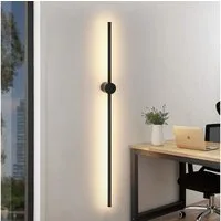 Nettlife LED Wandleuchte LED Wandleuchte Schwarz 100 cm Warmweiß 3000 K, LED fest integriert, Warmweiß