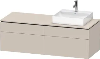 Duravit L-Cube Konsolenwaschtischunterbau wandhängend Taupe Matt 1420x550x482 mm - LC4870R91910000 LC4870R91910000
