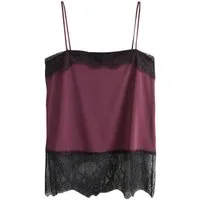Next Trägertop Ärmelloses Camisole-Top mit Spitzenbesatz (1-tlg)