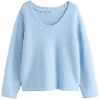 Next Strickpullover Pullover mit Wolle und U-Ausschnitt (1-tlg)