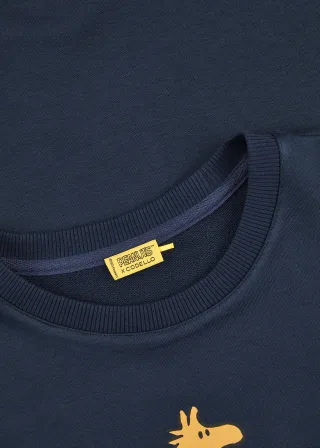 Sweatshirt mit Peanuts-Motiv blau - Gr. - M