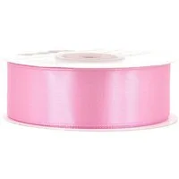 Creativery Satinband, Satinband 25mm x 25m Rolle Rosa
