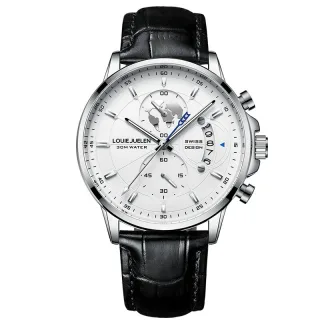 Fashion Business Casual Men Quartz Watch Chronograph Leather Band Luminous Waterproof Date Calendar Men's Wristwatches