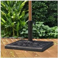 Outsunny Schirmständer Regenschirm Base für Ø38 mm Ø48 mm (Ständer, 1 St., Sonnenschirmständer), Kunstharz Bronze 47 x47 x 32 cm