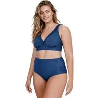 Ulla Popken Bustier-Bikini Bikini Zierband Softcups Träger verstellbar