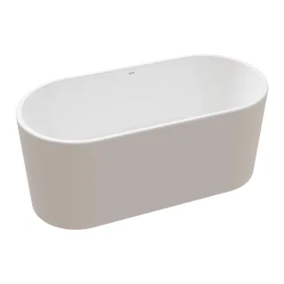 VitrA Geo freistehende Badewanne ovale Form 190 x 90 cm mit verdecktem Taupe Matt,65390006027 65390006027
