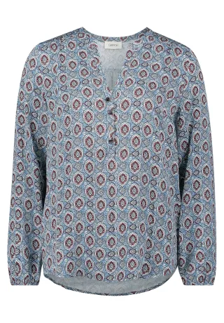 CARTOON - Casual-Bluse weiß/blau - Gr. - 38