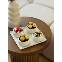 EKA Snackschale Chubby Snack Set, Porzellan, (5-tlg)
