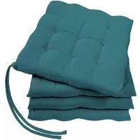 GREEN MARK Textilien Sitzkissen 4er-Set Stuhlkissen 40x40cm, Indoor und Outdoor, weich gefüllt