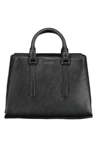 Calvin Klein Damen schwarze Polyester-Handtasche
