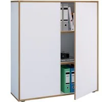 VCM Aktenschrank Arbeitszimmer Salia B. 100 x T. 33 x H. 110 cm Aktenschrank mit 3 Fächern, Drehtüren, für Büro und Homeoffice