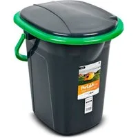 GreenBlue Campingtoilette GB320 Tragbarer Toiletten-Eimer mit Tragegriff 19L, Toilettenpapierhalter, Auskipp-Hilfe für Camping, Wohnwagen, Boot