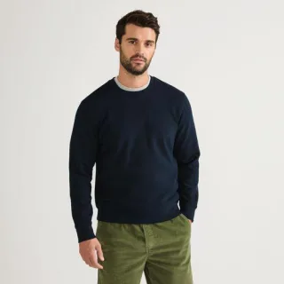 Rundhals-Sweatshirt SERIOUS SWEATS für Herren, Herren, size: regular, Blau, Baumwoll-Mischung/Polyester-Mischung, by Lands' End